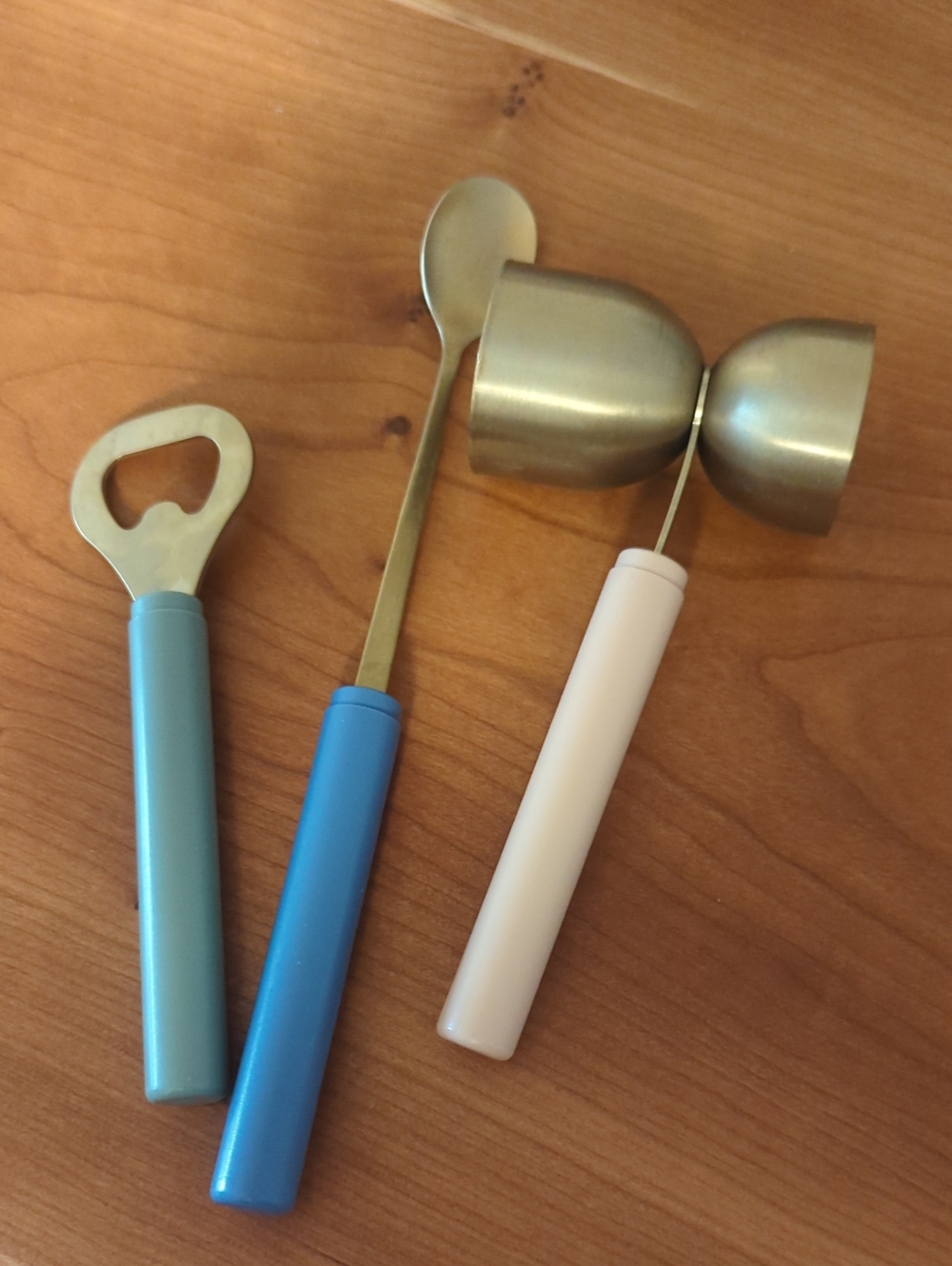 Brass Bar Tools with Pastel Handals